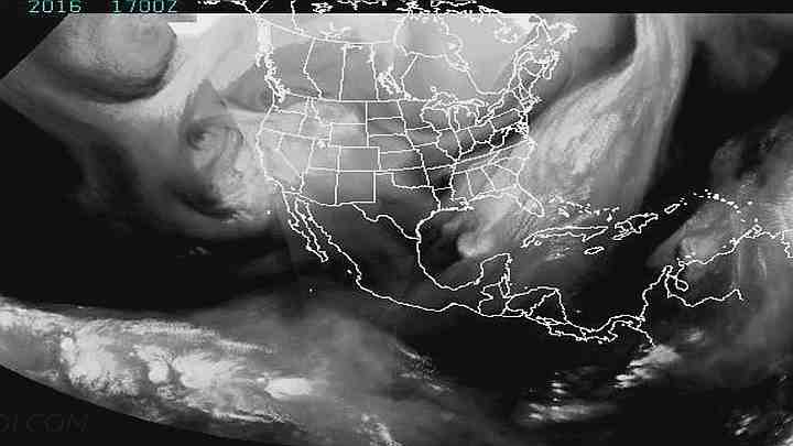 GOES Weather IR Satellite Timelapse, El Nino season 2016 Jan-Feb 1280x720 Time: 02:53