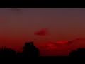 Catalog#:V08515 License:$120.00, Format:1920x1080 Motion JPEG(.AVI) at 30fps, Length: approx.25 sec. Deep Orange Early Evening Cirrocumulus Sunset TimeLapse